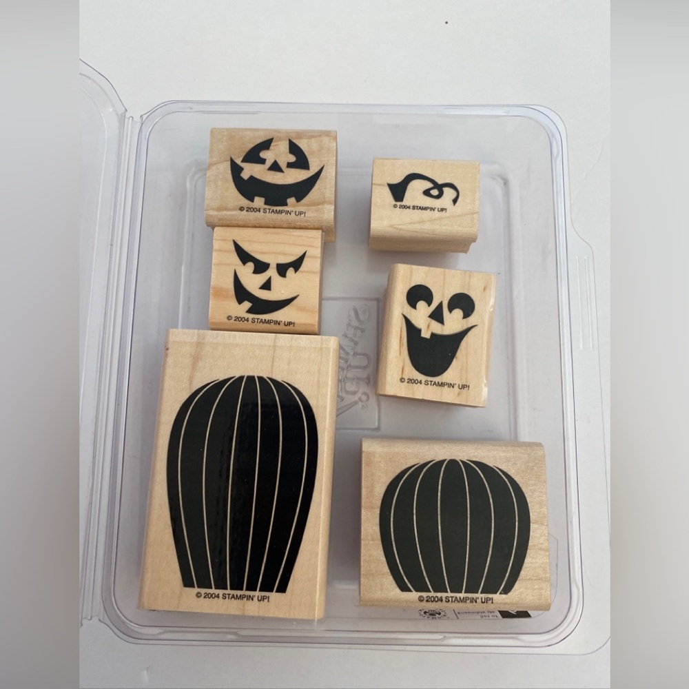 Stampin Up! Carved & Candlelit set of 6 rubber stamps